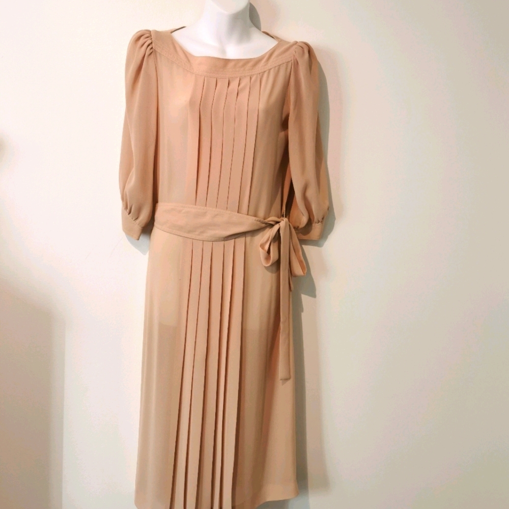 NWT irene Hill s10 nude sheer long sleeve